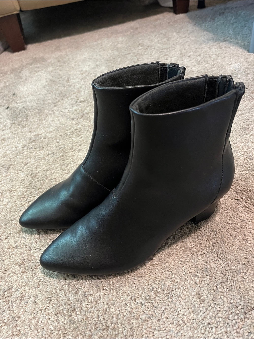 Clark’s Classic Black Pointed Toe Ankle Booties